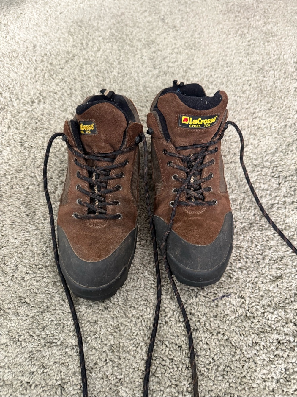 LaCrosse Brown and Black Men's Steel toed Work Boots